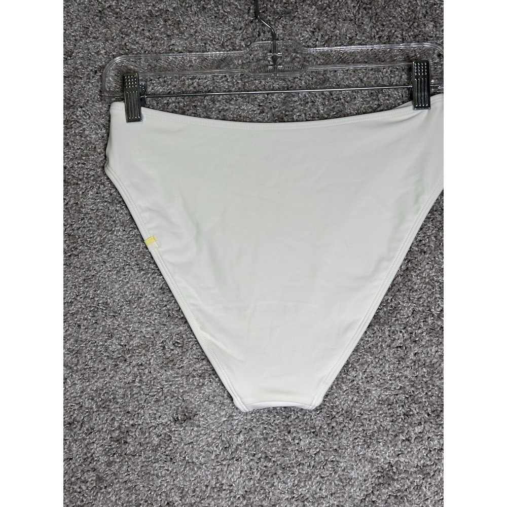 Summersalt Ivory The High Leg Mid Rise Bikini Bottom Size 6 Recycled Fabric - Picture 2 of 3